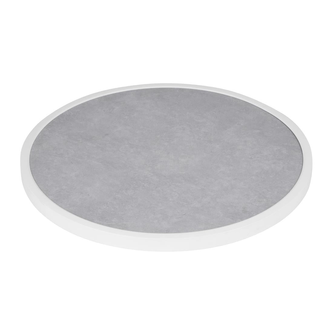 DL485 Bolero Rond Tafelblad Van Glasvezel, Grijs Steeneffect, 580mm