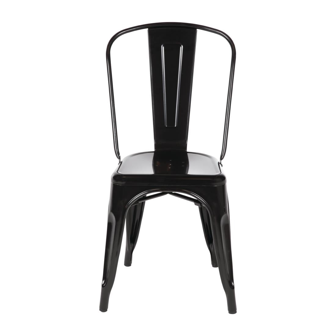 GL331 Bolero Bistro stalen stoel zwart (4 stuks)