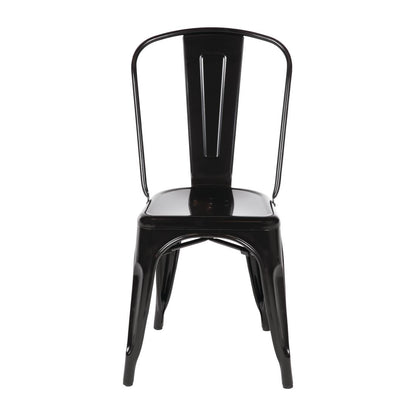 GL331 Bolero Bistro stalen stoel zwart (4 stuks)