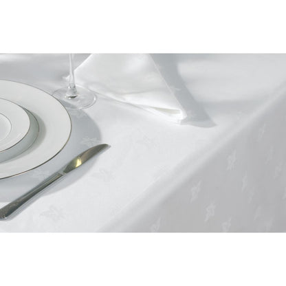 GW451 Mitre Luxury Luxor tafelkleed wit 230x230cm