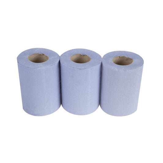 GD728 Jantex blauwe mini centrefeed rollen 1-laags (12 stuks)