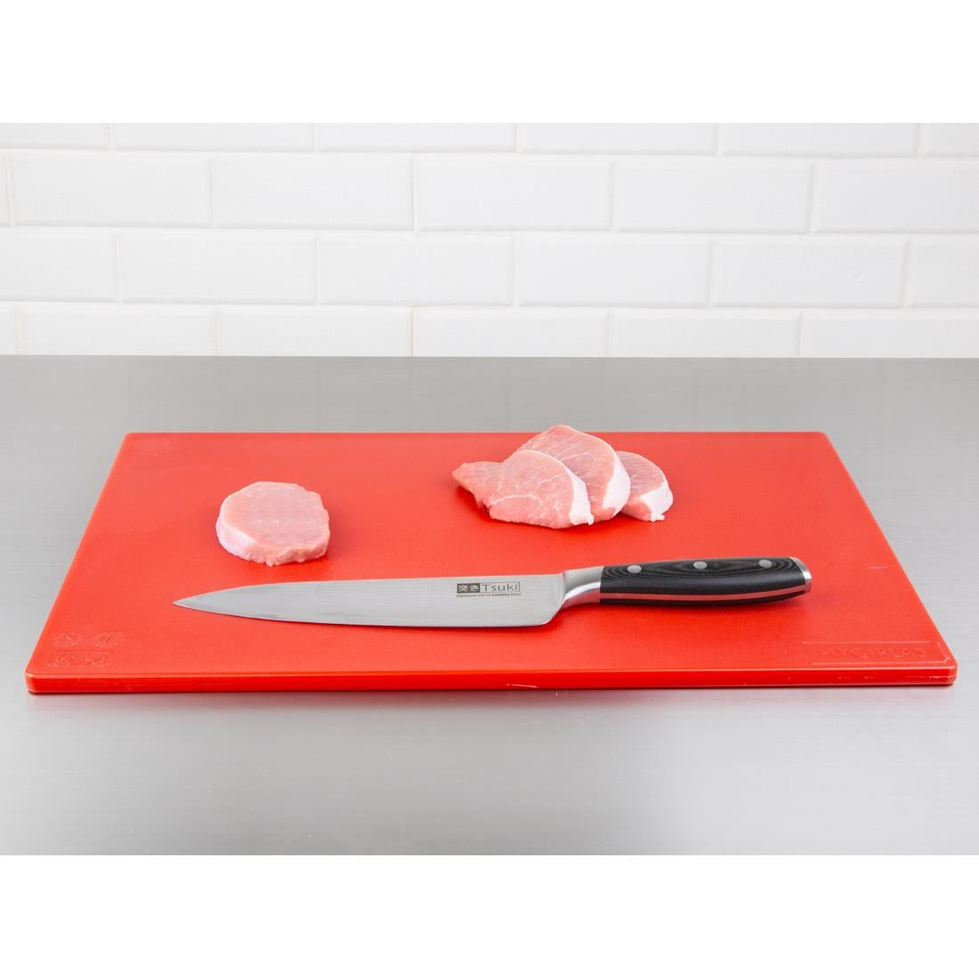 J255 Hygiplas LDPE snijplank rood 450x300x10mm
