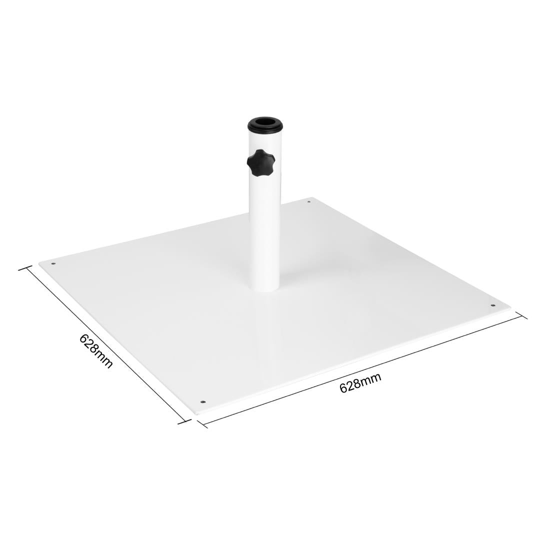 FU510 Bolero Platte Metalen Parasolvoet Wit - 18Kg