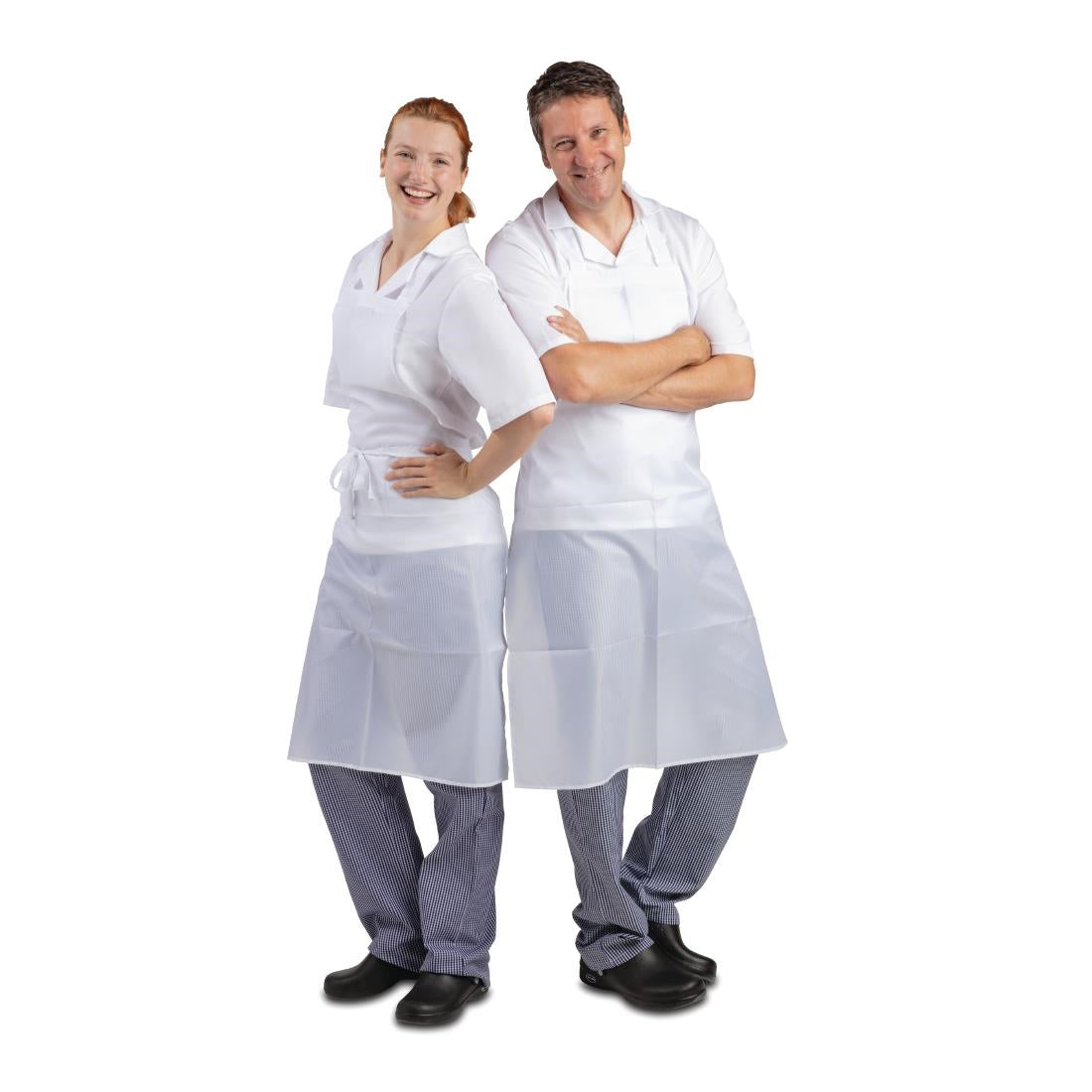 A897 Whites waterdicht schort wit