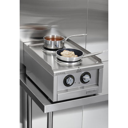 CU472 Buffalo 600-Serie Elektrische Kookplaat Met 2 Kookzones