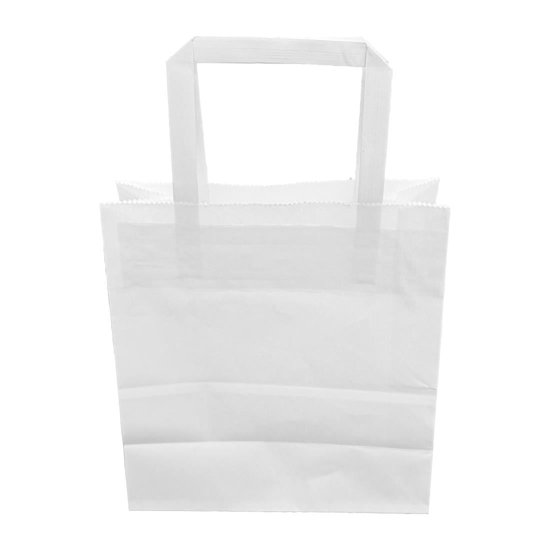 JA346 Fiesta recyclebare platte witte papieren zakken klein (250 stuks)