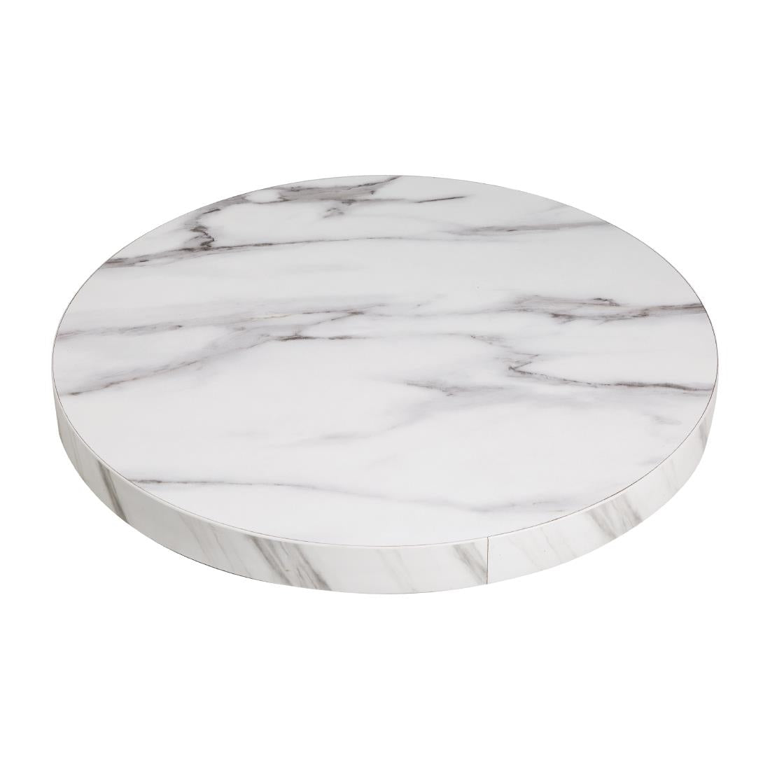 DT445 Bolero, voorgeboord rond tafelblad met marmereffect, 600 mm