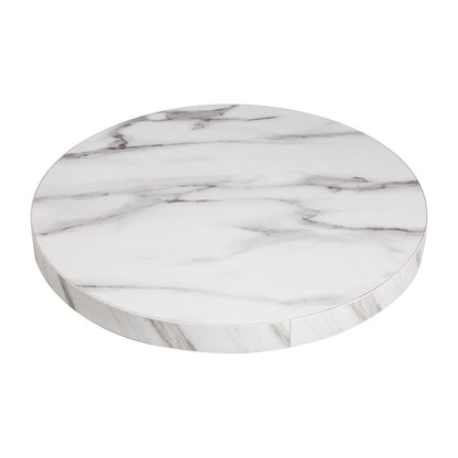 DT445 Bolero, voorgeboord rond tafelblad met marmereffect, 600 mm