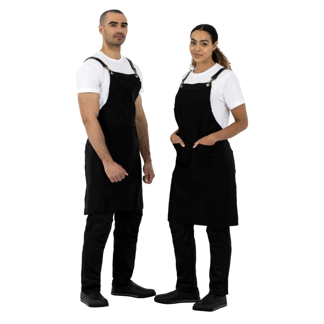 BB691 Southside Linnenmix Schort Zwart