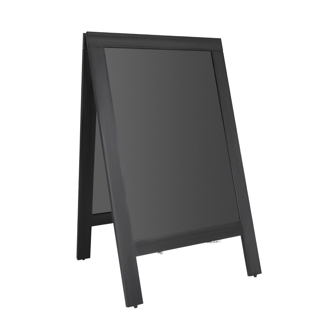 CU993 Olympia stoepplank zwart houten frame 700x1200mm