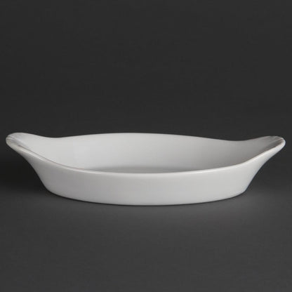 W441 Olympia Whiteware ovale ovenschalen 20,4x11,5cm (6 stuks)