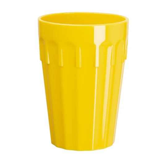 CB775 Olympia Kristallon polycarbonaat bekers 26cl geel (12 stuks)