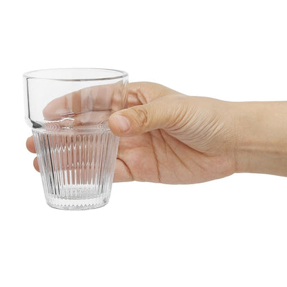 HW797 Olympia Geribbelde Stapelbare Tumblers 150ml (6 Stuks)