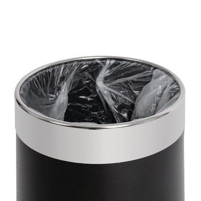 Y805 Bolero prullenbak zwart met zilveren rand 10,2Ltr