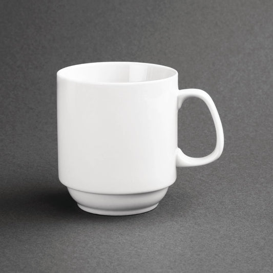 CB461 Olympia Whiteware stapelbare mok 28,4cl (12 stuks)