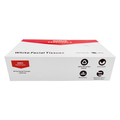 HY596 Nisbets Essentials Witte Gezichtsdoekjes - 100 Vel (36 Stuks)