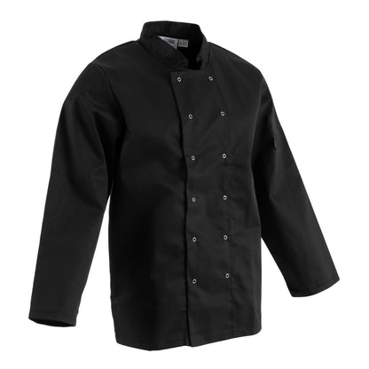 A438-XXL Whites Vegas unisex koksbuis lange mouw zwart XXL