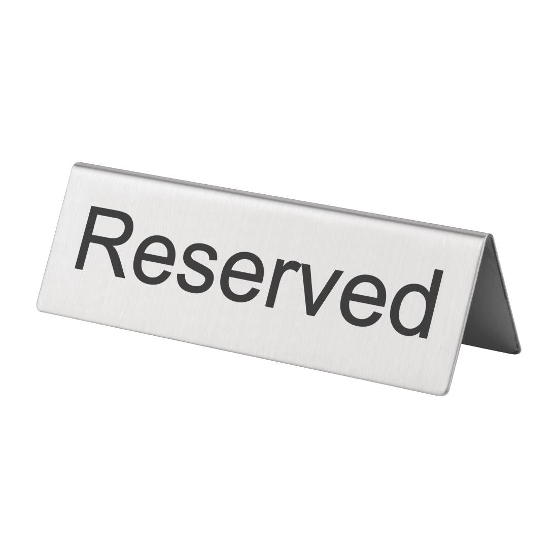 U051 Olympia RVS tafelbordje Reserved (10 stuks)