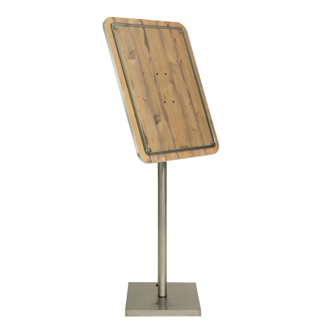 CX073 Securit zwart staal wit 8xA4 informatiedisplay met paal en voet