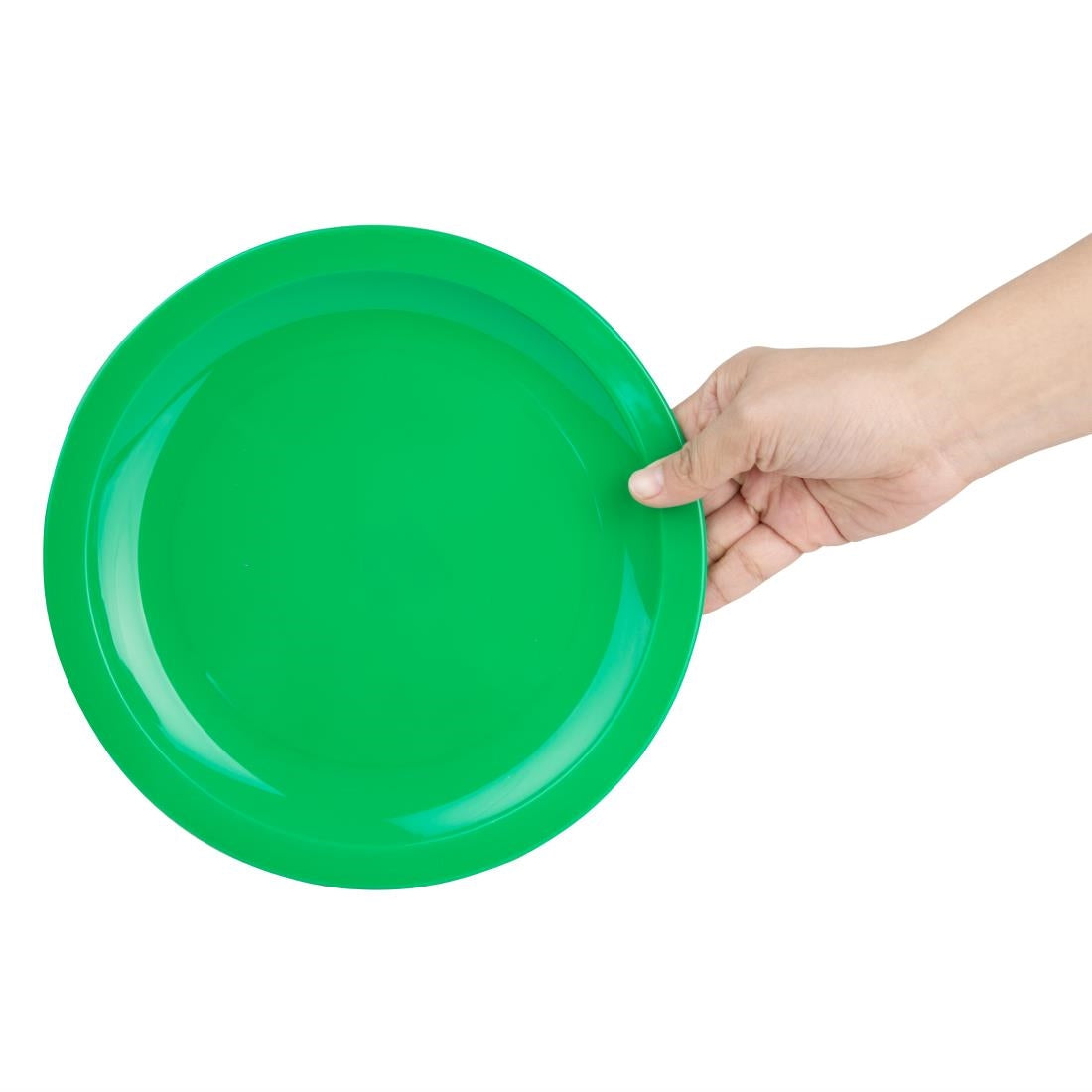 CB768 Olympia Kristallon polycarbonaat borden 23cm groen (12 stuks)
