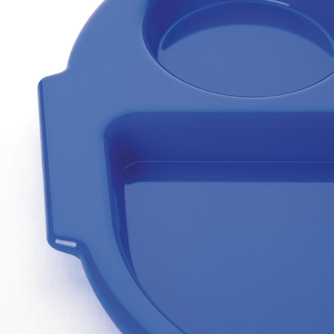 DL129 Olympia Kristallon polycarbonaat schaaltje met vakken klein blauw 322mm (10 stuks)