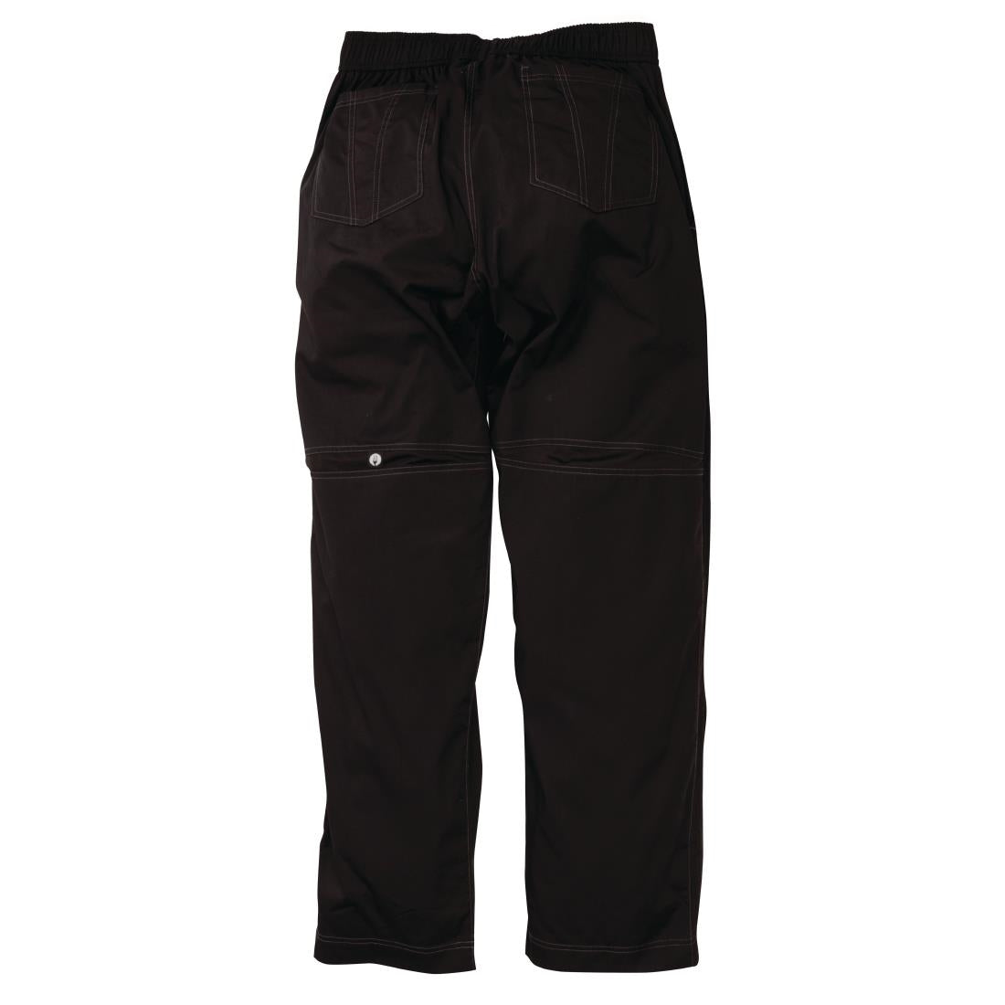 B187-L Chef Works Cool Vent uniseks baggy koksbroek zwart L