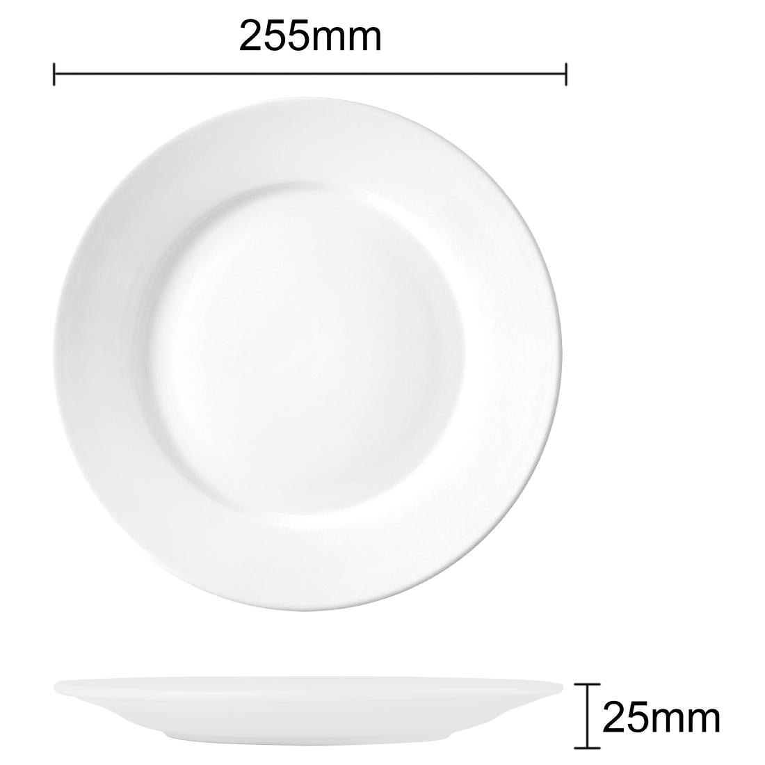 CC209 Olympia Athena Borden Met Brede Rand 25,4cm (12 Stuks)