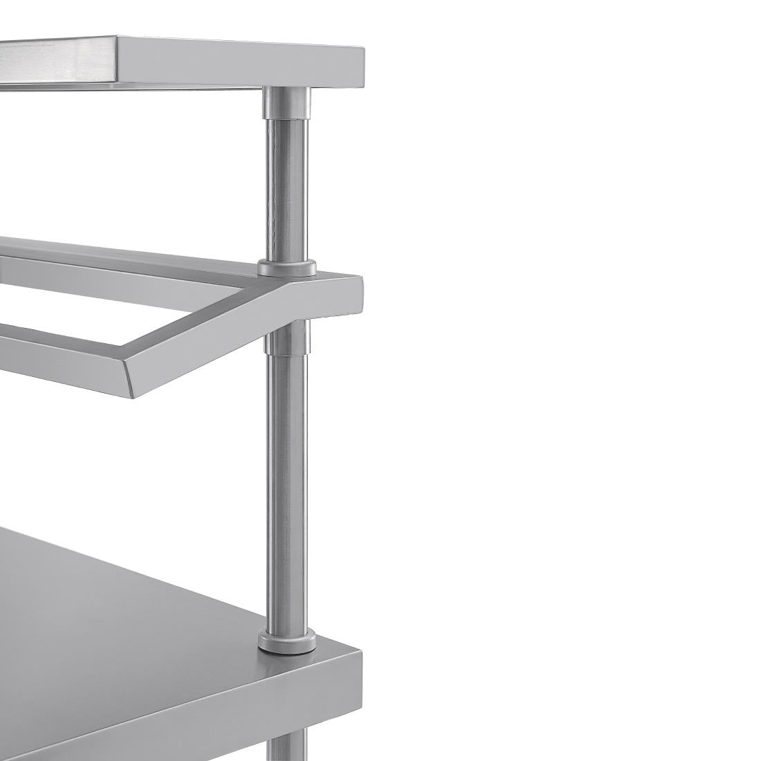 CB908 Vogue RVS werktafel met wandplanken
