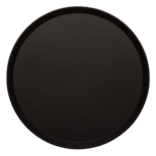 DB003 Cambro Treadlite rond antislip glasvezel dienblad zwart 35,5cm