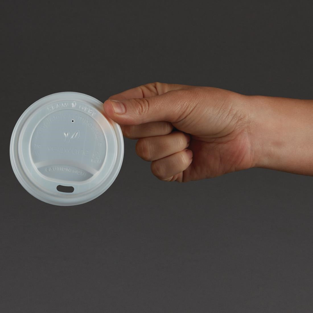 GH024 Vegware 79-serie deksels voor dubbelwandige bekers 230ml (500 stuks)