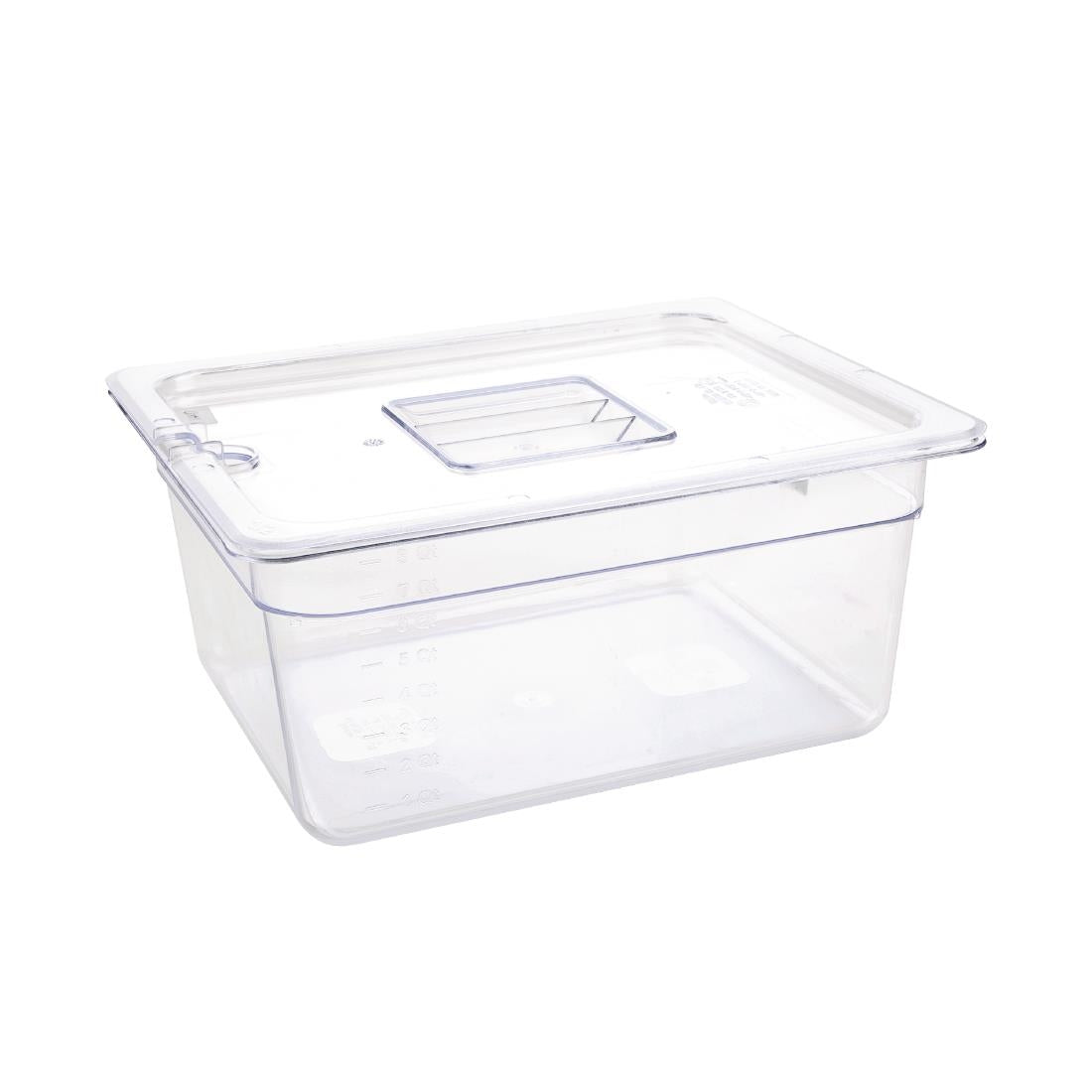 U230 Vogue polycarbonaat 1/2 gastronorm container 150mm helder