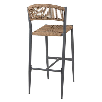 HZ594 Bolero Eden PE gevlochten rattan outdoor barkrukken naturel (2stuks)