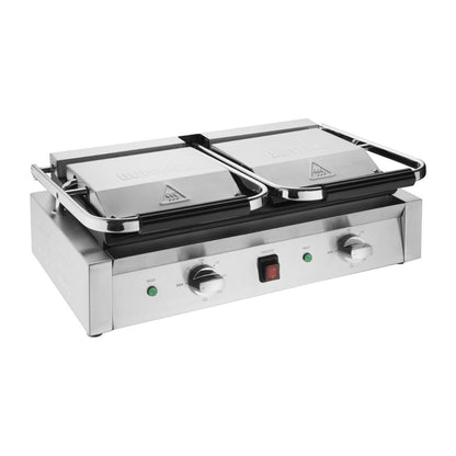 CU605 Buffalo Bistro Dubbele Contactgrill Glad/Glad
