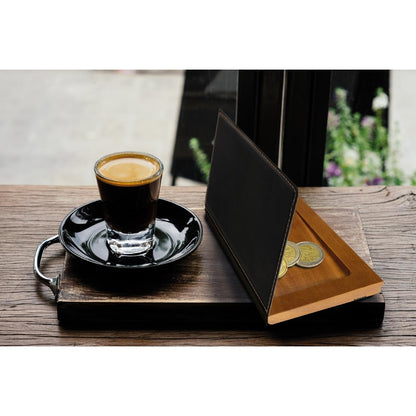 CU933 Securit Trendy lederen houten rekening presentator