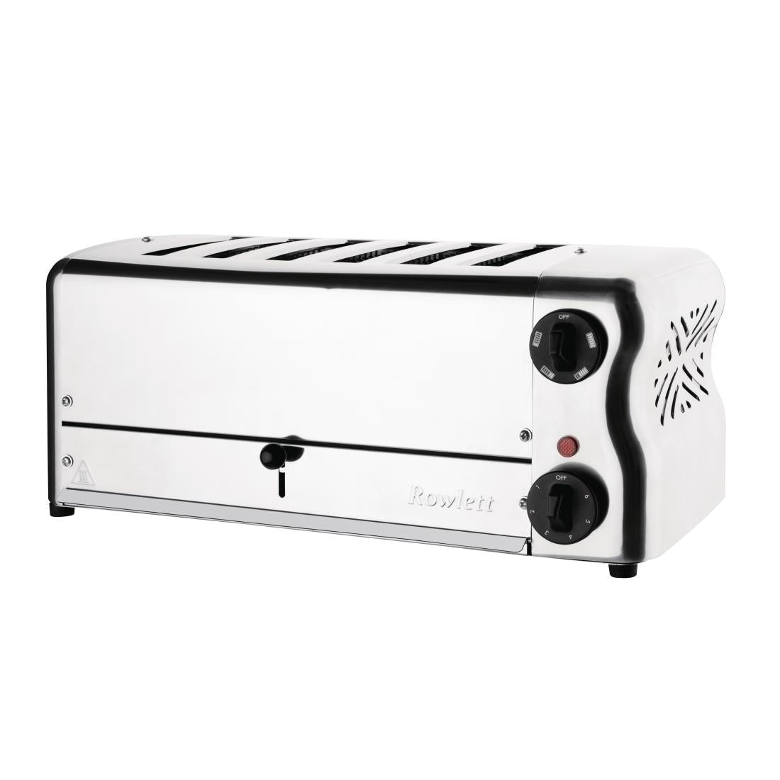 CH185 Rowlett Esprit broodrooster 6 sleuven chroom - 2 reserve-elementen en 2 tostihouders