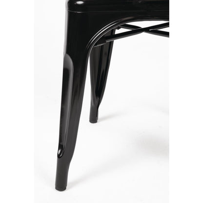 GL331 Bolero Bistro stalen stoel zwart (4 stuks)