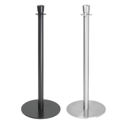 GP638 Bolero Vlakke Basis Barrièrepalen Zwart (2 stuks)