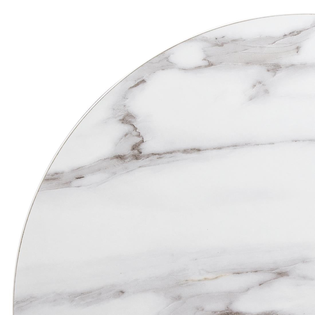 DT445 Bolero, voorgeboord rond tafelblad met marmereffect, 600 mm