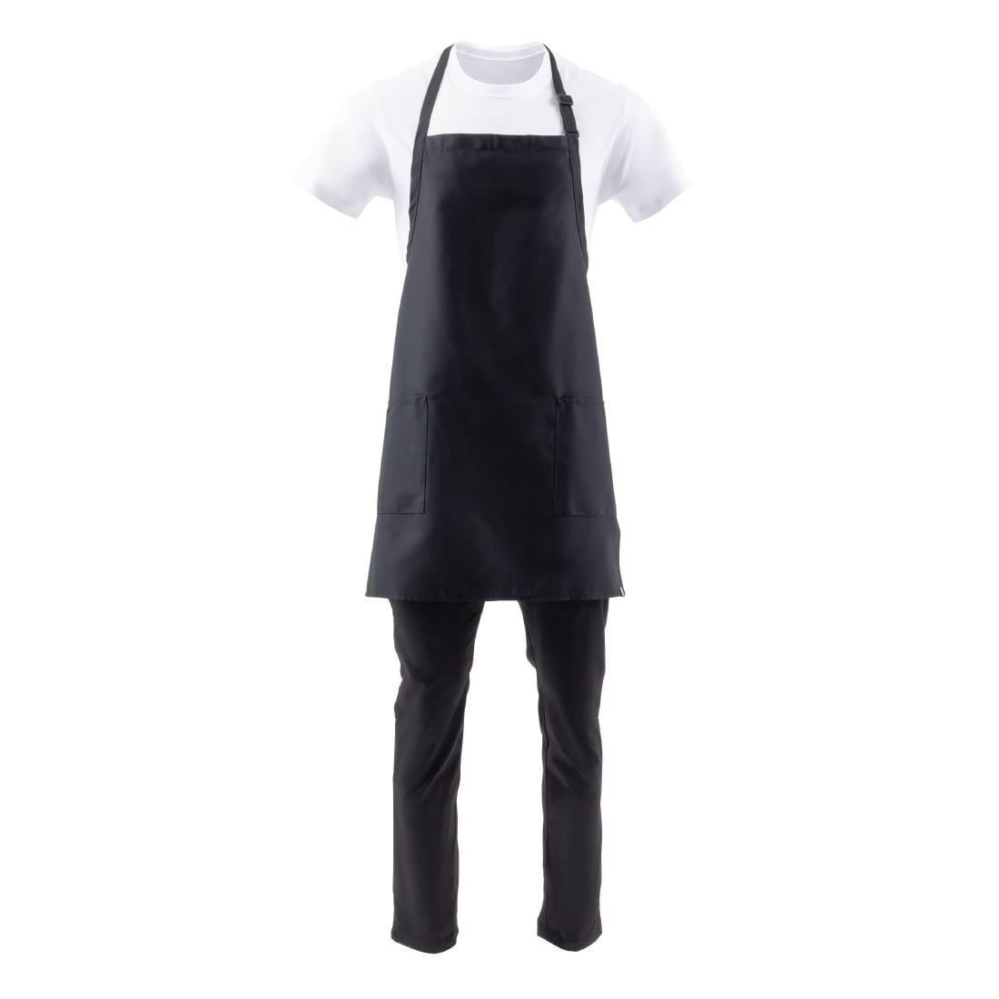 B780 Chef Works Schort Met Twee Zakken Zwart