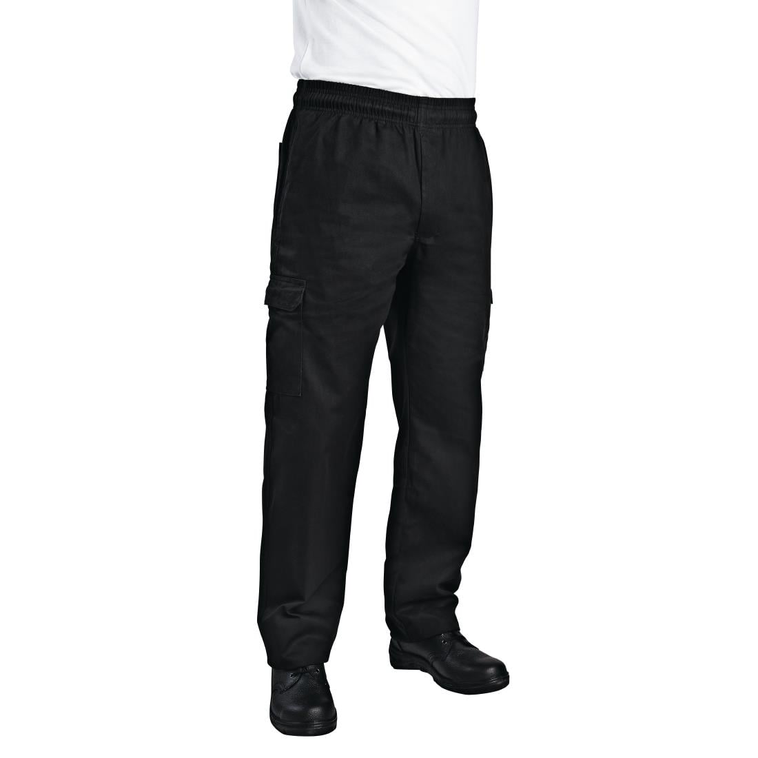 B222-XL Chef Works unisex slim fit cargo broek zwart XL