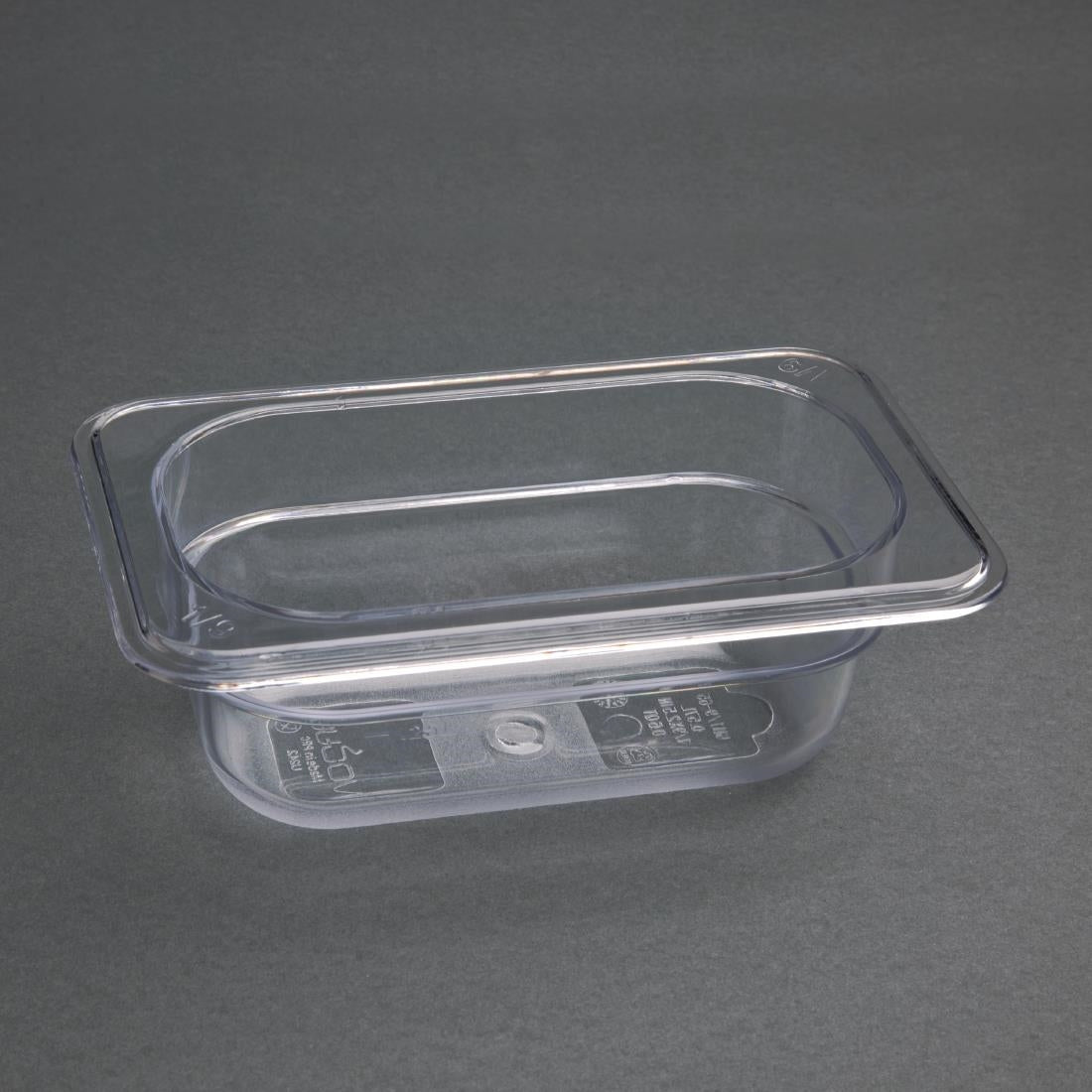 U242 Vogue polycarbonaat bak transparant GN1/9 65mm