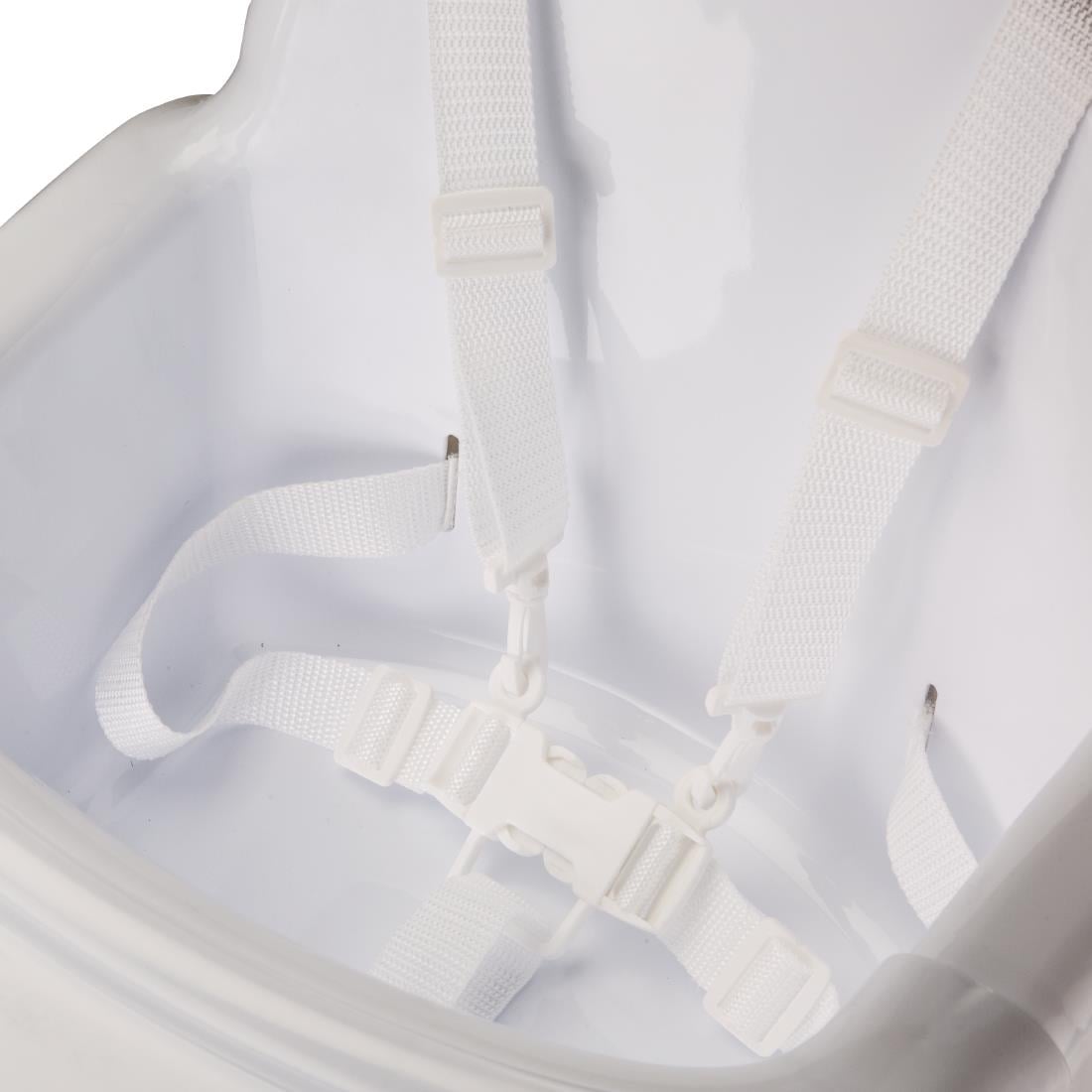 CY599 Bolero RVS & polypropyleen kinderstoel wit