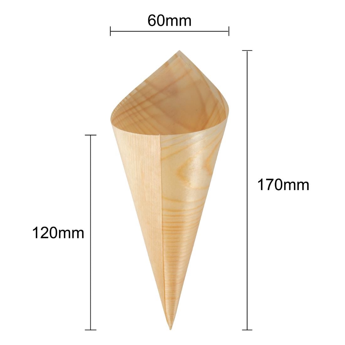 DK389 Fiesta Compostable houten puntzakjes 75mm (100 stuks)