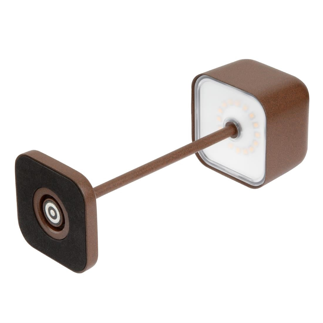 HZ205 Olympia Lucca Tafellamp Vierkante Koepel Kastanje 200mm
