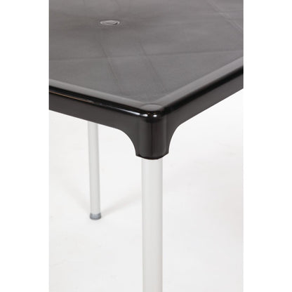 GJ970 Bolero vierkante horeca tafel met aluminium poten zwart 75cm