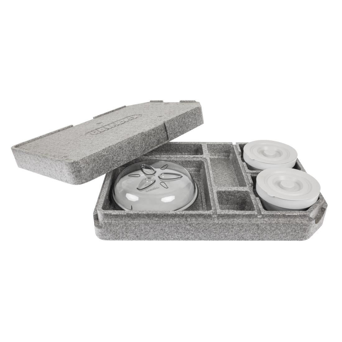CW811 Cambro Tablotherm GoBox maaltijdbezorgingssysteem met servies