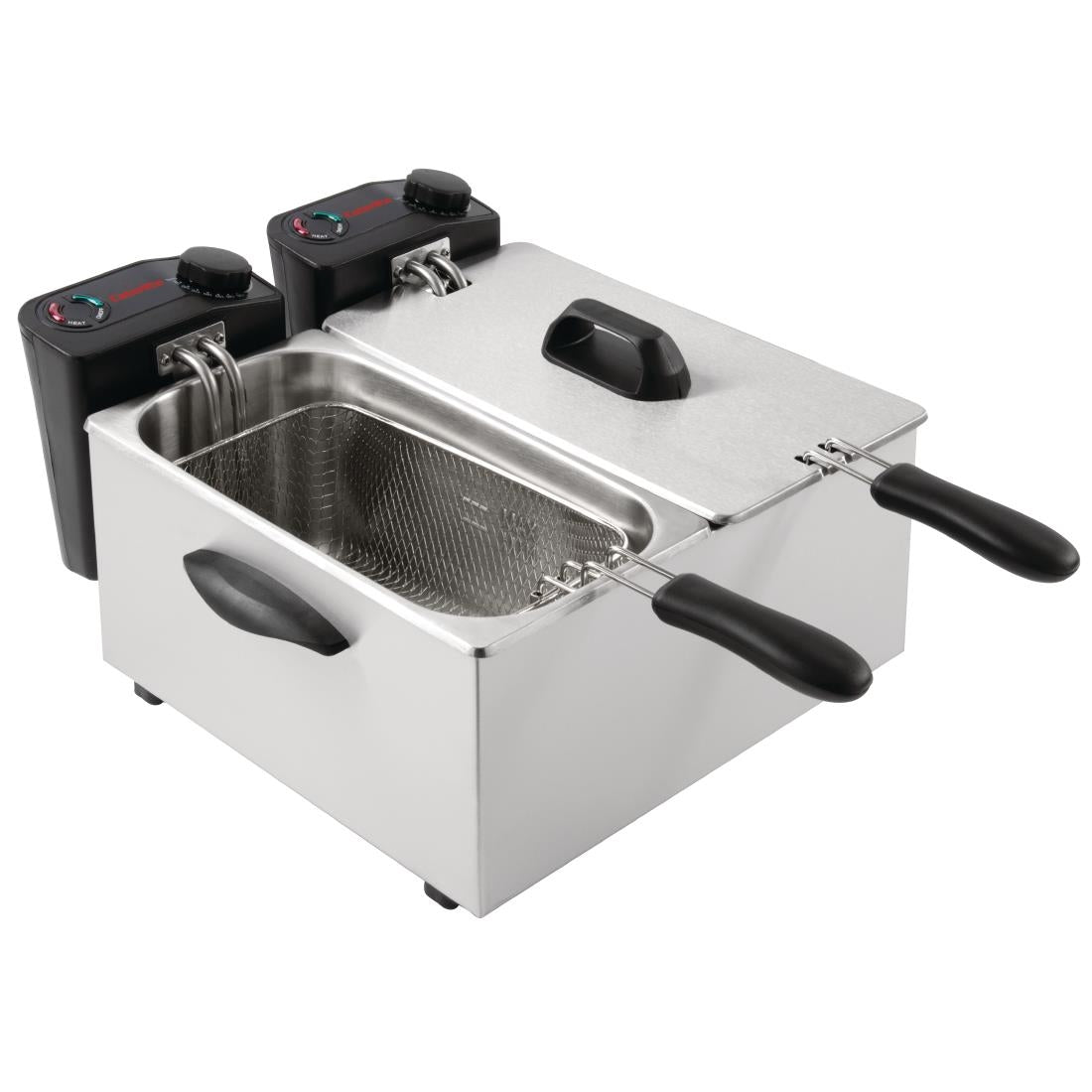 GG199 Caterlite dubbele friteuse voor licht gebruik 2x 3,5L
