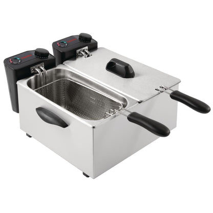 GG199 Caterlite dubbele friteuse voor licht gebruik 2x 3,5L