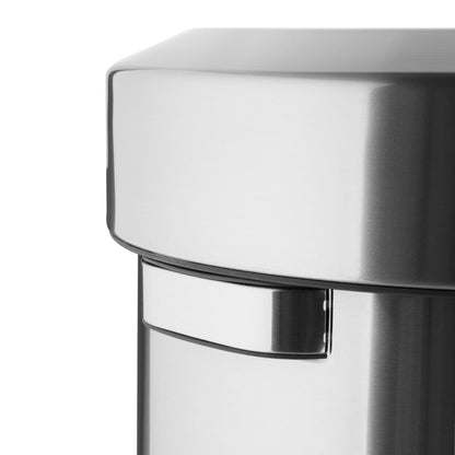 HT460 Bolero Geborsteld Stalen Prullenbak Met Open Bovenkant Deksel 70Ltr