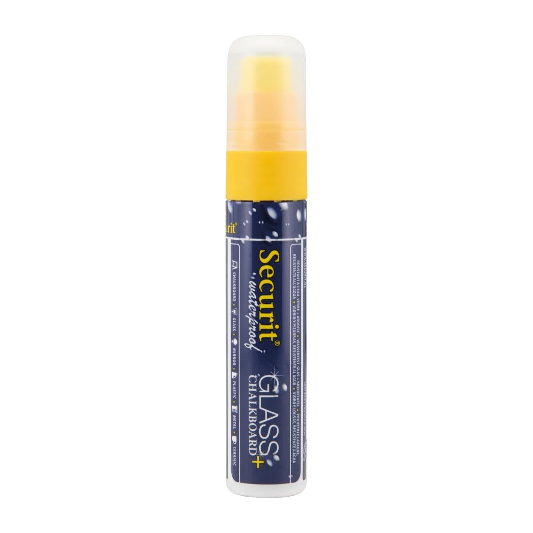 CU777 Securit Waterproof krijtstift (Glas + Krijtbord) in geel met 7-15mm penpunt